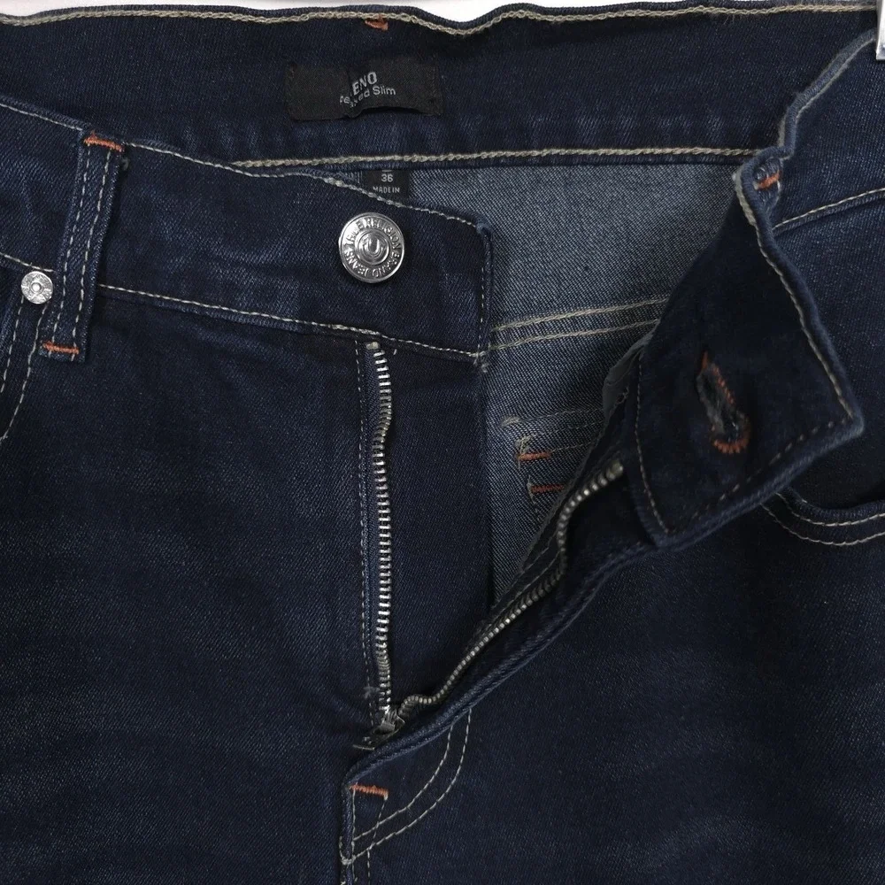 TRUE RELIGION New Men's Jeans 36x32 GENO SN Relaxed Flap Slim Dark Sultry 700390